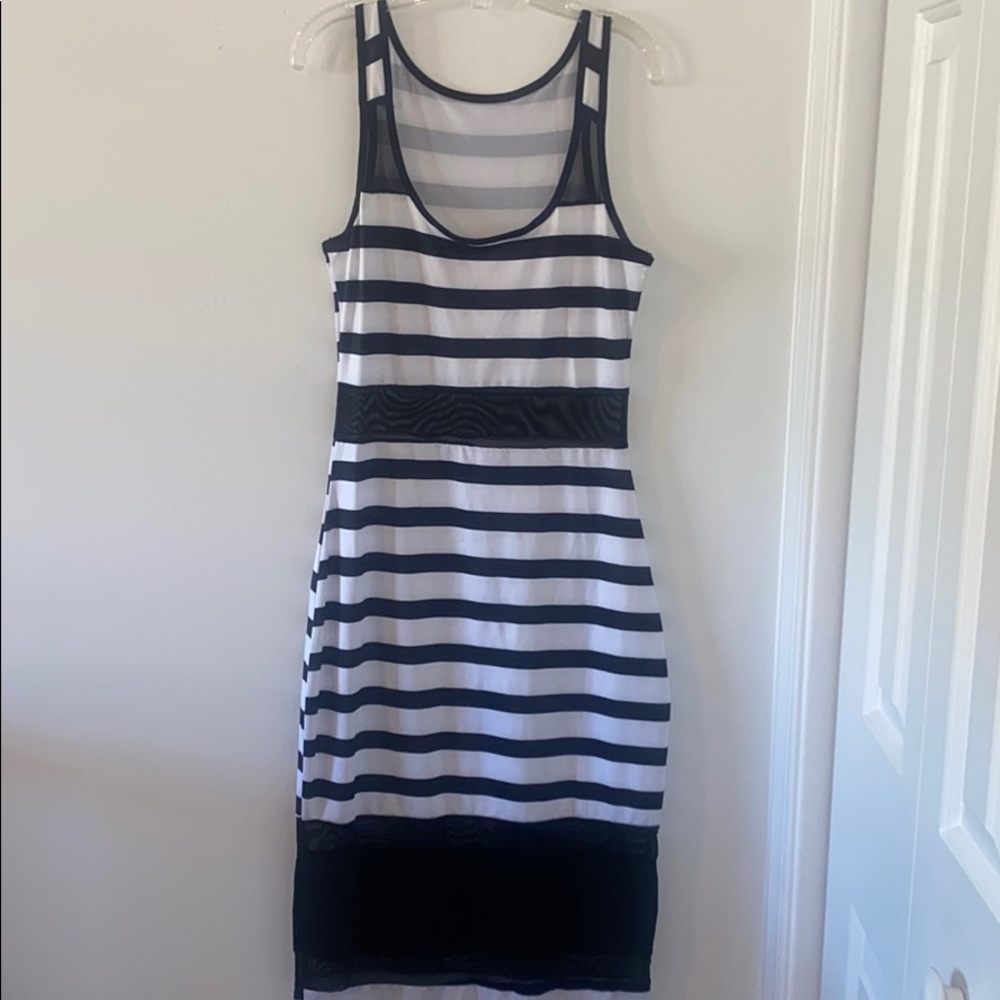 Black and white maxi dress